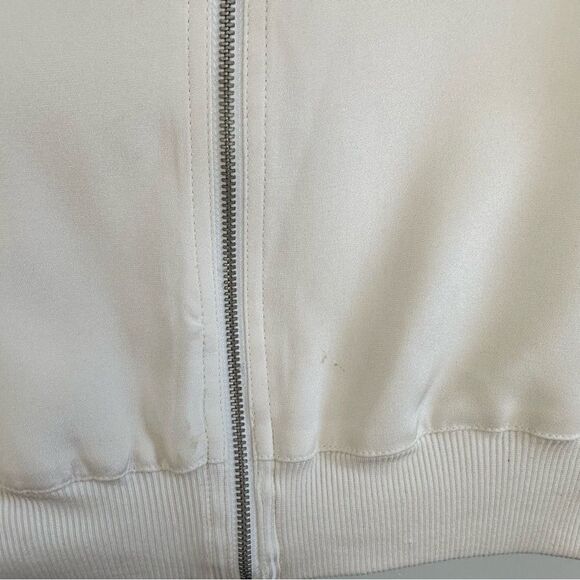 Joseph Women’s Extra Small 100% Silk Zip Up Cream Jacket - Picture 3 of 12